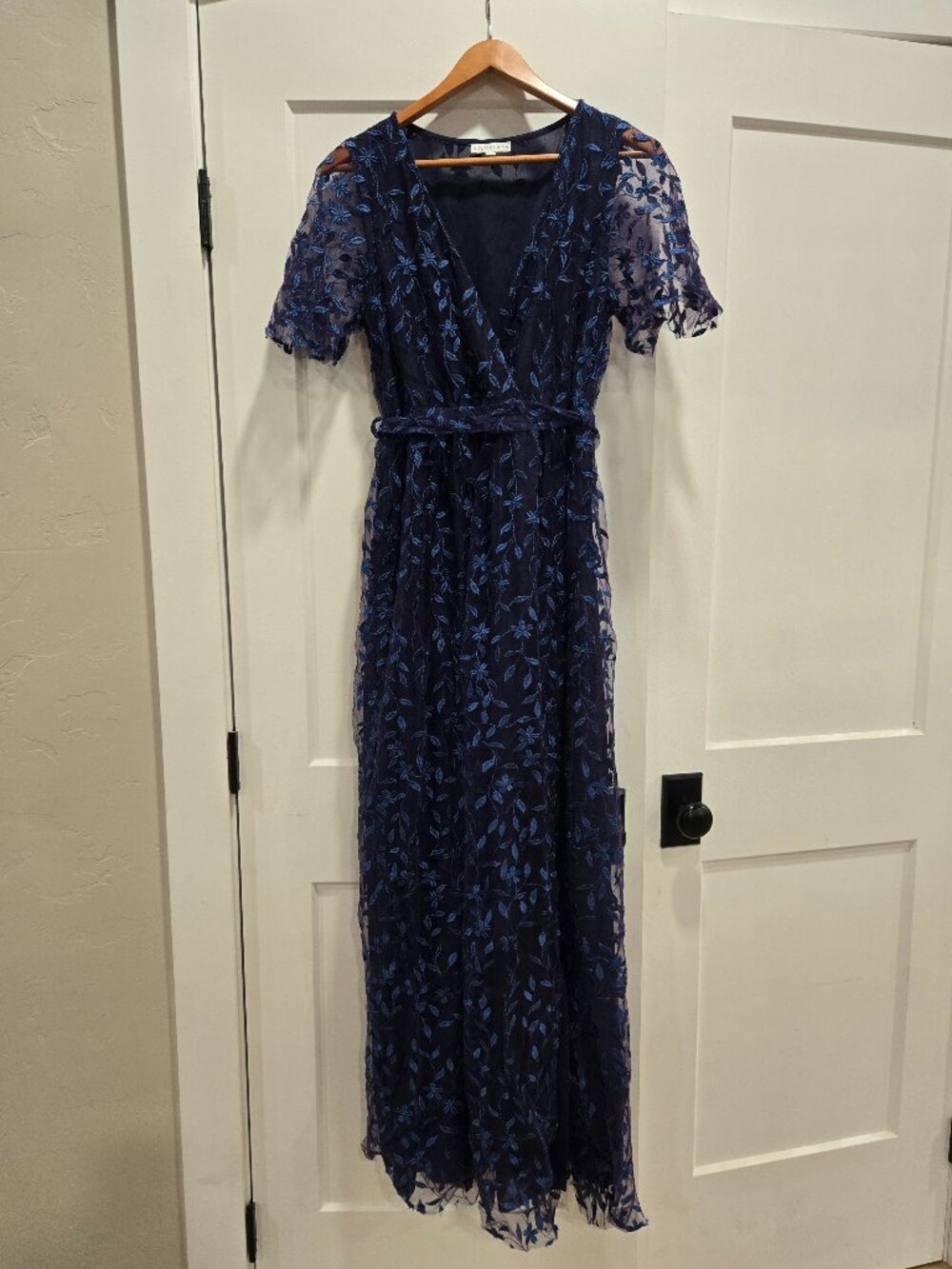 Baltic Born Marseille Embossed Floral Maxi Dress